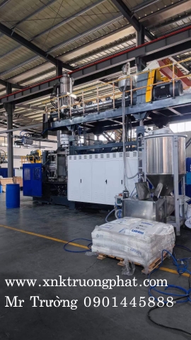 Lắp ráp máy thổi phuy nhựa HDPE 250L 2 lớp