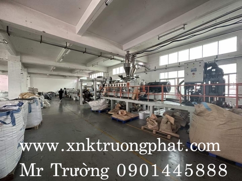 Máy cán màng PET trục vít đôi 85 miễn sấy chạy ổn định sau 2 năm bàn giao