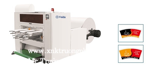 máy bế cuộn giấy, chọc phôi tự động, giấy làm cốc giấy