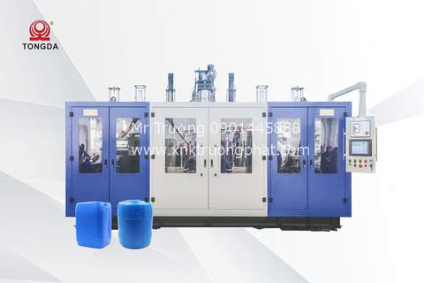 Máy thổi can HDPE 30L 1 cavity 2 kìm  HSⅡ-30L
