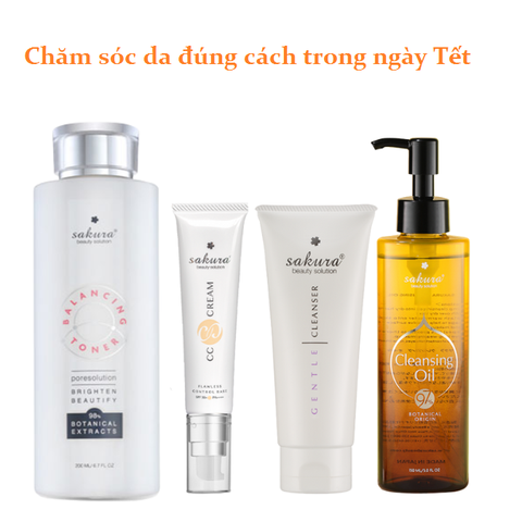 Chăm sóc da đúng cách trong ngày Tết