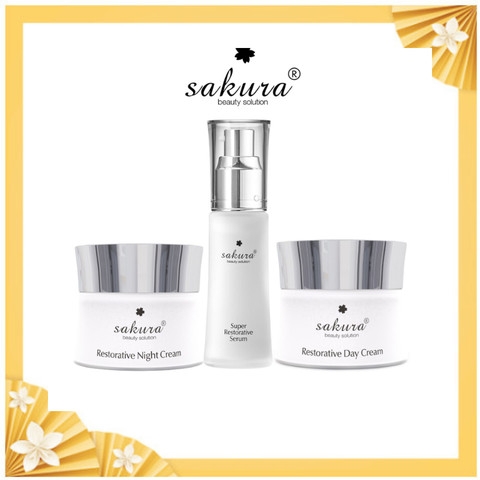 Chăm sóc da mùa đông cùng bộ sản phẩm chống lão hóa Sakura Restorative