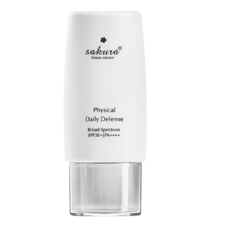 Nhũ tương chống nắng vật lý Nhật Sakura Physical Daily Defense SPF 50+ PA ++++ 30g