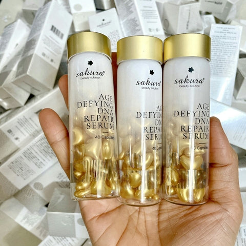 serum ngăn ngừa lão hóa nâng cơ Nhật Sakura Age Defying DNA Repair 40 viên/ hộp