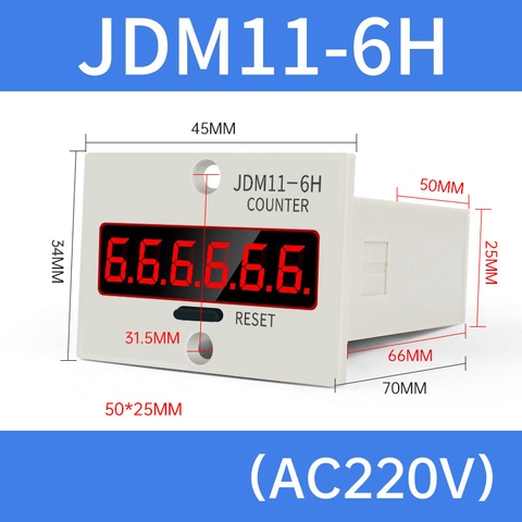 Bộ đếm sản phẩm JDM11-6H 6 số - Counter điện tử