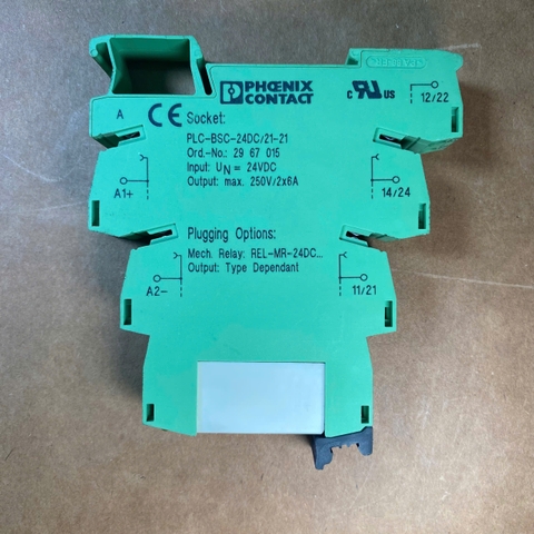 Module relay Phoenix Contact 24VDC 2PDT PLC-RSC-24DC/21-21