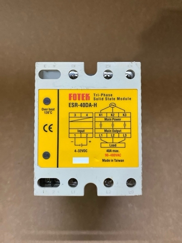 Rơ le bán dẫn 3 pha FOTEK ESR-40DA-H 40A 480V