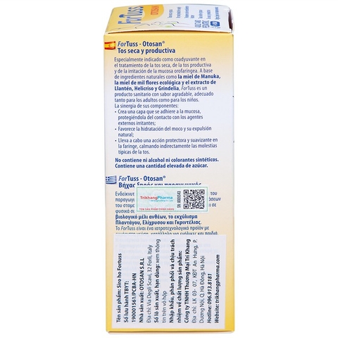 Siro trị ho Fortuss Otosan Syrup (1 tuổi+)