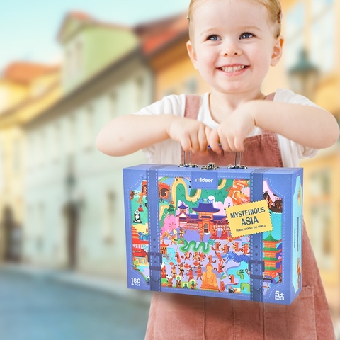 Bộ vali ghép hình châu lục Mideer (5 tuổi+)