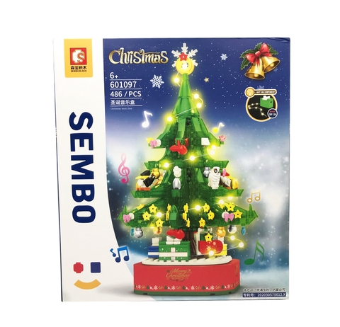 Bộ ghép hình cây thông có nhạc Sembo 601097 Christmas