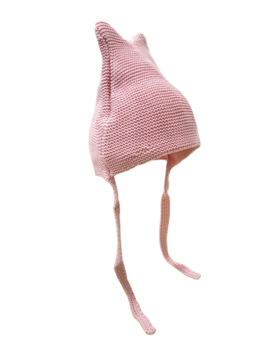 Mũ len mèo trơn có dây