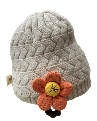 Mũ len chụp đính hoa