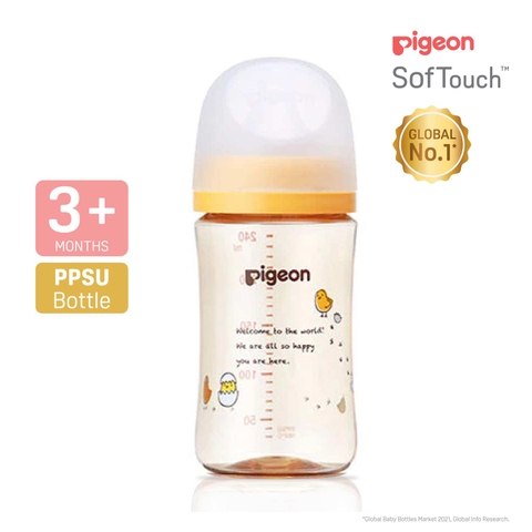 Bình sữa Pigeon PPSU in họa tiết