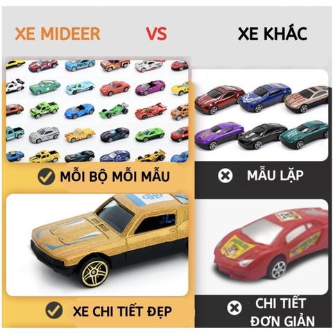 Bộ 30 xe ô tô cao cấp Alloy Racing Cars Mideer