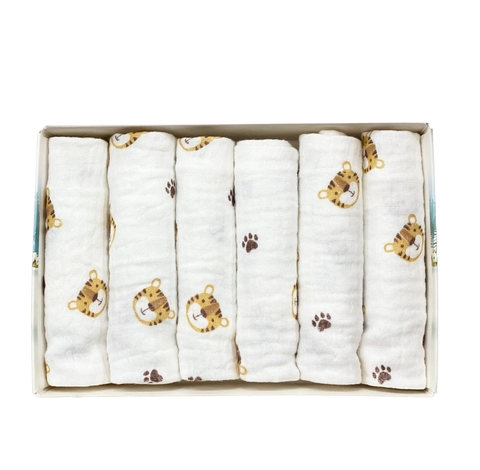 Set 6 khăn sữa nhăn 2 lớp Mipbi