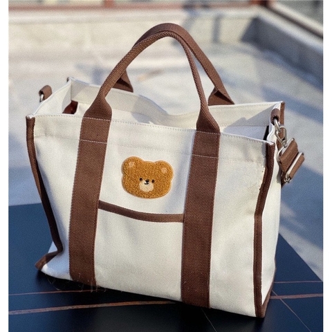 Túi bỉm sữa thêu Gấu