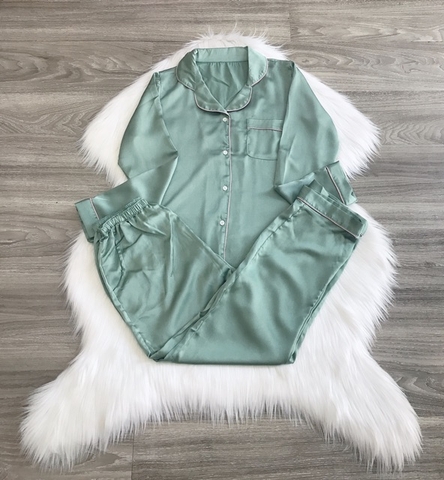 Bộ lụa satin dài chất đẹp