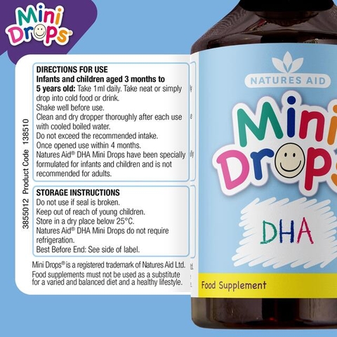 Natures Aid Mini Drops DHA 50ml