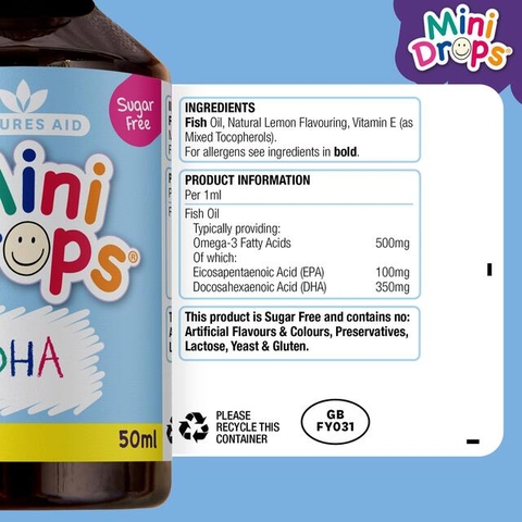 Natures Aid Mini Drops DHA 50ml