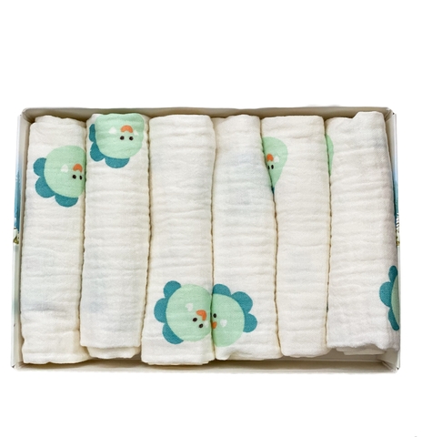 Set 6 khăn sữa nhăn 2 lớp Mipbi