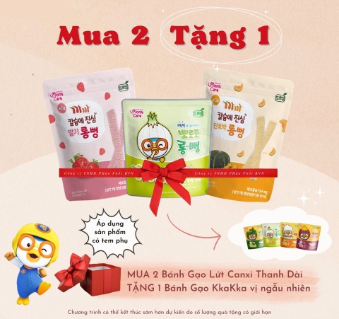 Bánh gạo lứt canxi thanh dài Mom's Care (6 tháng+)