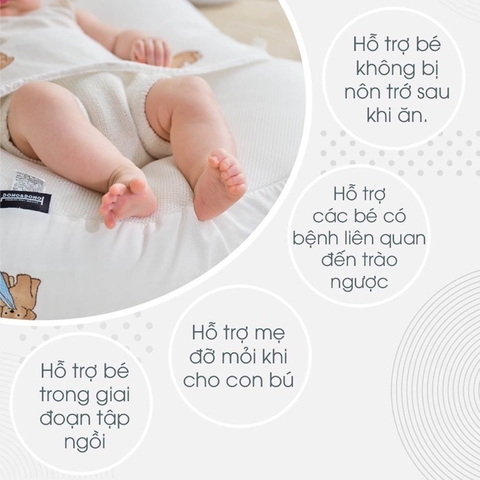 Gối chống trào ngược vải xô Muslin Bunny
