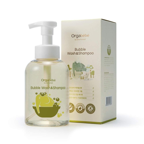 Sữa tắm gội tạo bọt Orgabebe 500ml