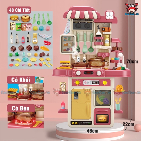 Bộ đồ chơi nấu bếp 48 chi tiết có khói