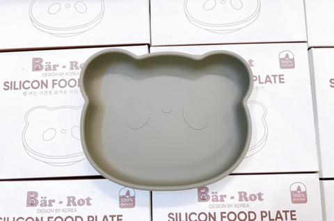 Đĩa ăn dặm silicon đế hít Bar-Rot