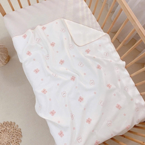 Chăn cotton Waffle họa tiết Monona