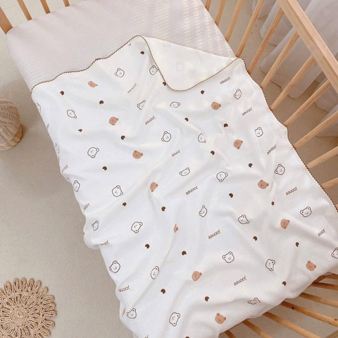 Chăn cotton Waffle họa tiết Monona