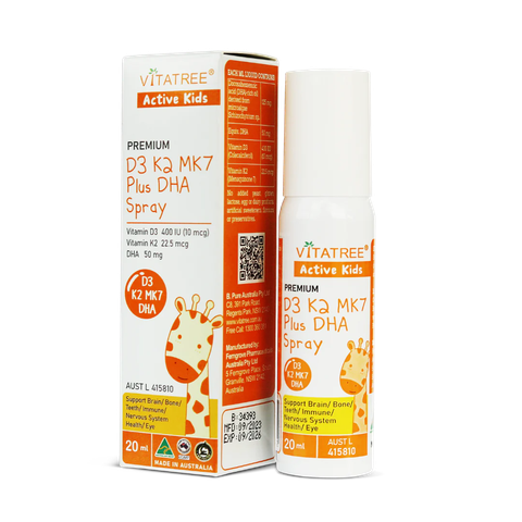 Vitamin D3K2 MK7 Plus DHA Vitatree Úc dạng xịt (0 tháng+)