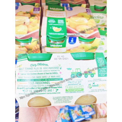 Hoa quả nghiền Bledina