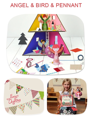 Bộ gấp giấy Christmas Origami 60pcs Mideer