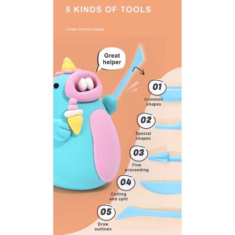 Đất nặn không dính Mideer Borax Free Clay (3 tuổi+)