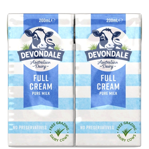 Sữa tươi Devondale Úc 200ml