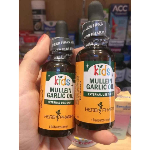 Mullein Garlic Oil cho bé