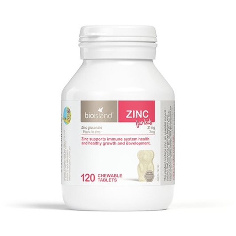 Kẽm ZinC Bioisland cho bé biếng ăn 120 viên (12 tháng+)