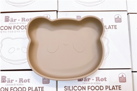 Đĩa ăn dặm silicon đế hít Bar-Rot