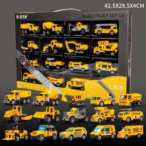 Set 15 xe ô tô chạy đà Die-Cast