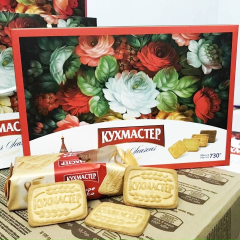 Bánh quy KYXMACTEP kèm túi Nga