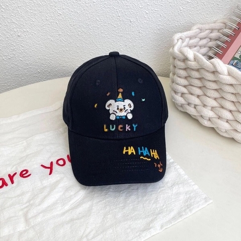 Mũ lưỡi trai Gấu LUCKY thêu