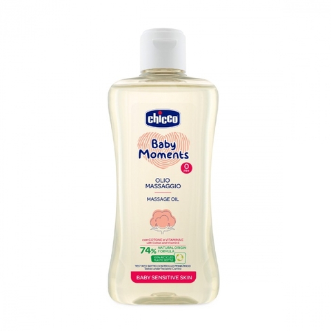 Dầu massage Hạt bông Chicco 200ml (0 tháng+)