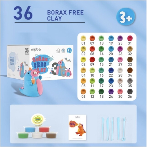 Đất nặn không dính Mideer Borax Free Clay (3 tuổi+)