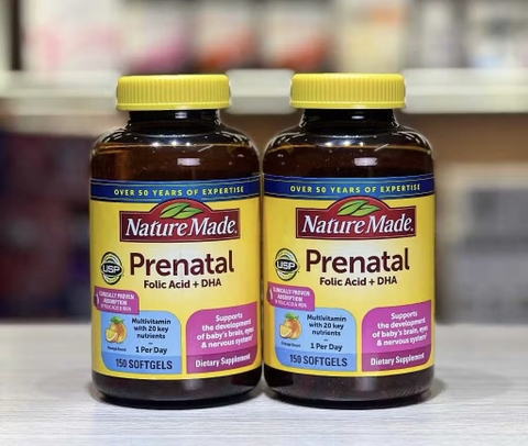Vitamin cho mẹ bầu và sau sinh Nature Made Prenatal 150 viên