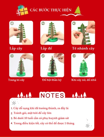 Cây thông tự nở Magic Christmas Tree Mideer (6 tuổi+)