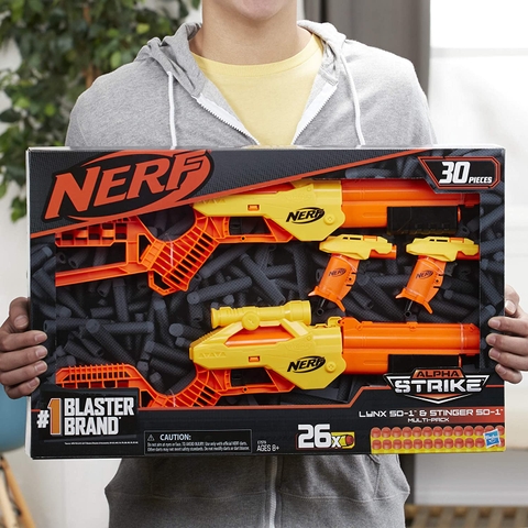 Súng đồ chơi Nerf Alpha Strike Lynx SD-1 And Stinger SD-1 Multi-Pack