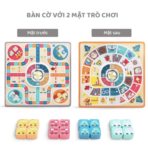 Bộ cờ cá ngựa ô tô gỗ Top Bright