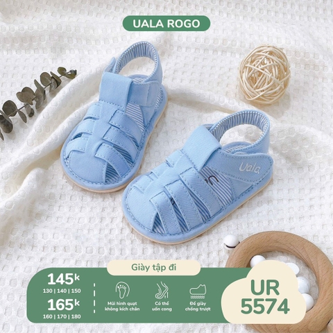 Dép tập đi quai đan xanh nhạt Uala rogo