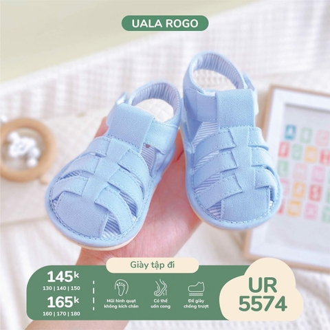 Dép tập đi quai đan xanh nhạt Uala rogo